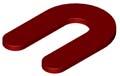 Horse Shoe Shim 1/8 x 1-1/2 x 2, RED Plastic (Case of 1,000)